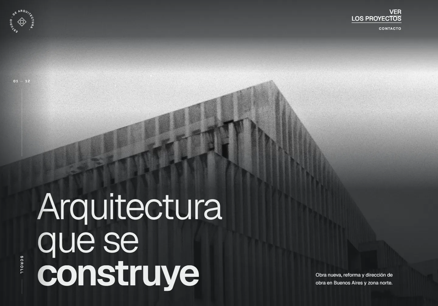 Captura del sitio: Estudio de arquitectura