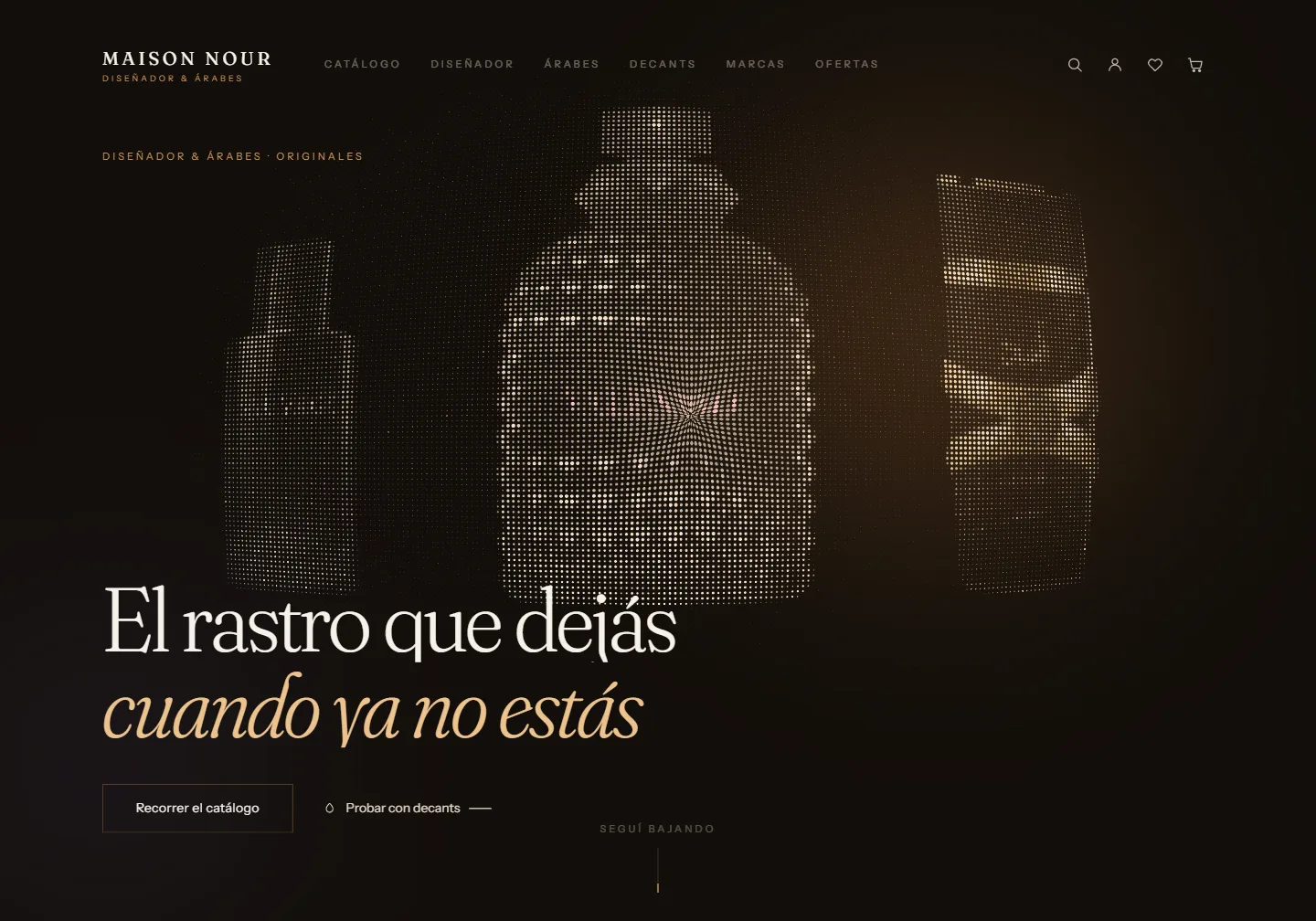 Captura del sitio: Tienda de perfumes
